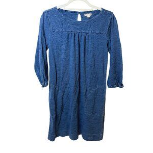 J.Crew Crewcuts Girls Blue Cotton Long Sleeve Dress Size 14